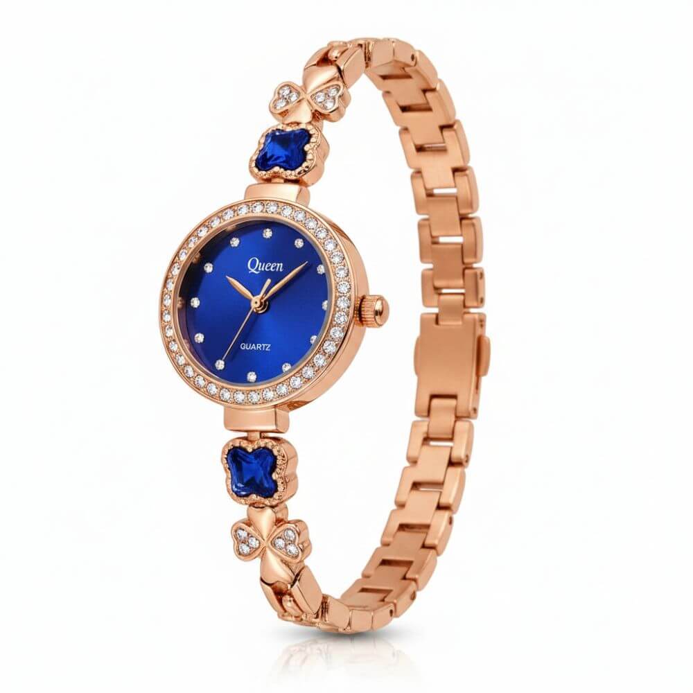 Royal Crystal Bangle Watch (blue)