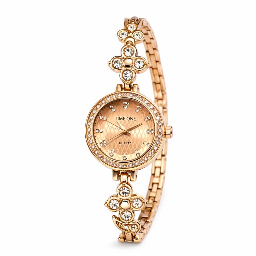 Royal Crystal Bangle Watch (gold)