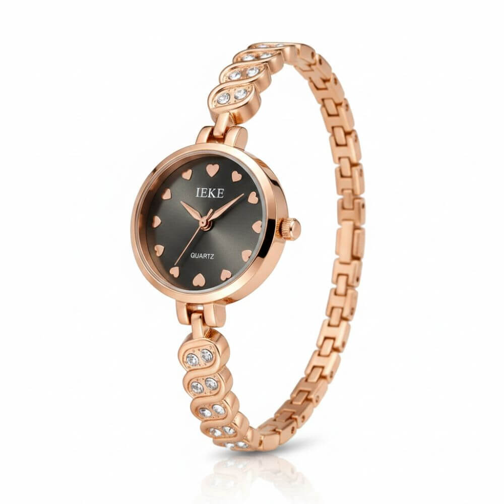 Rose Gold Grace Watch (Black)