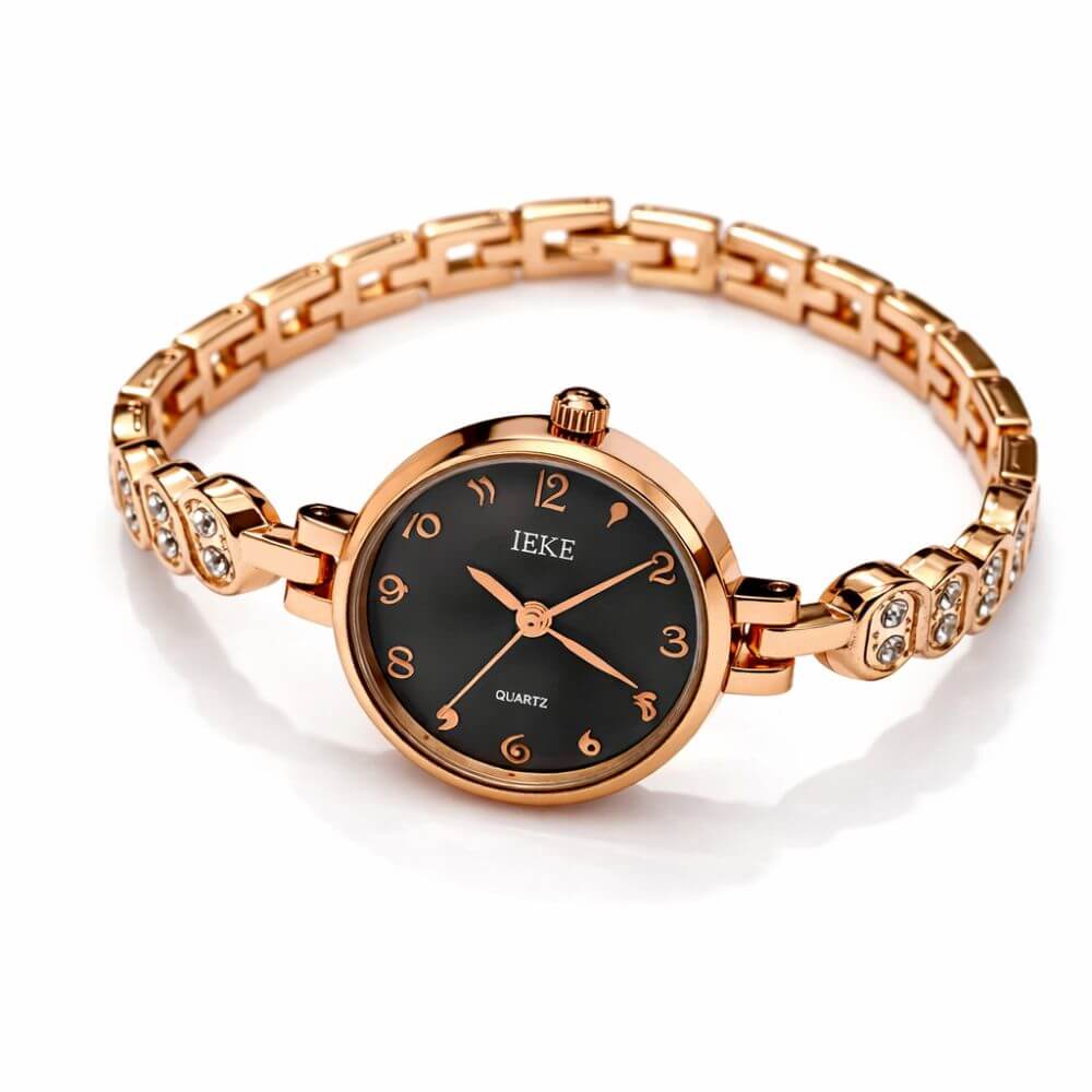 Rose Gold Grace Watch (Black)