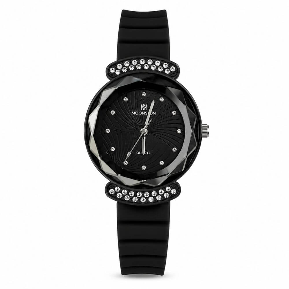 Royal Black Crystal Watch