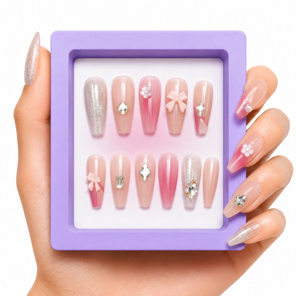 Blush Blossom Press-On Nails