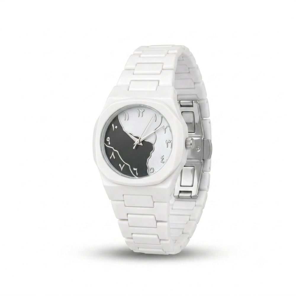 Aura White Arabic Elegance Watch