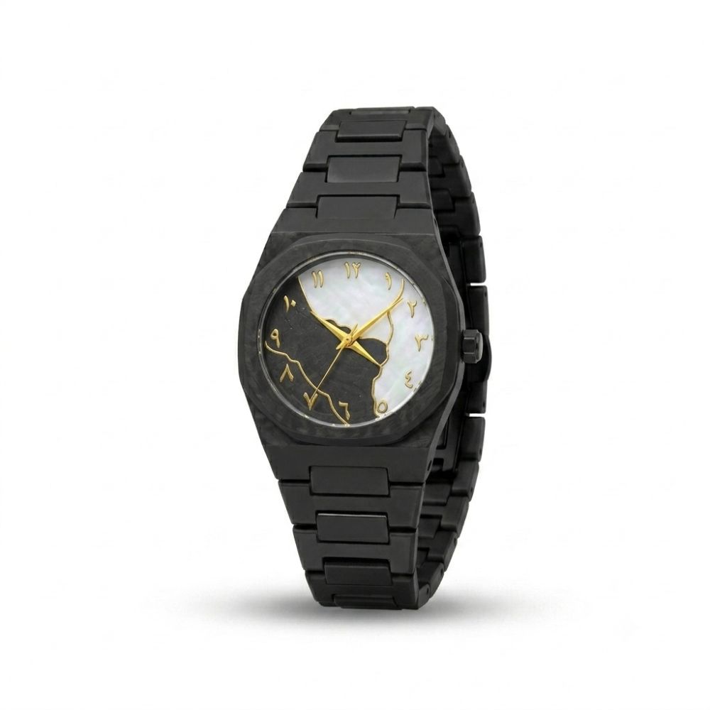 Aura Black & White Dial Watch
