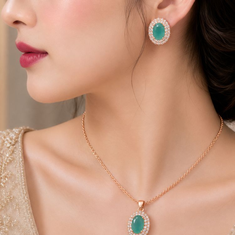 Emerald Glow Jewelry Set