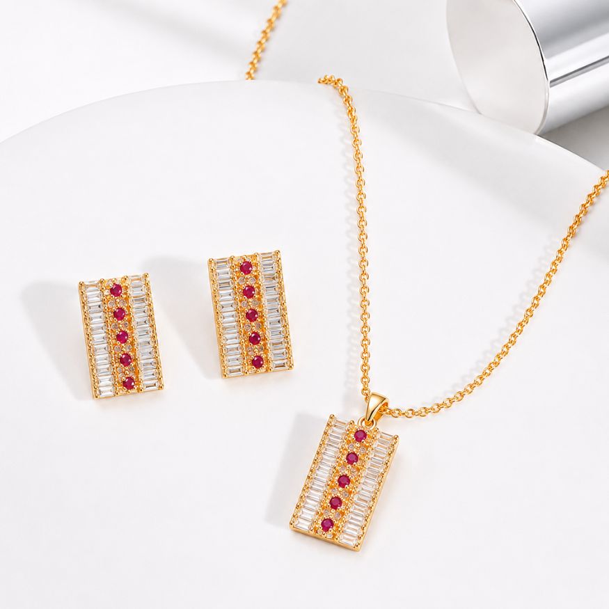 Ruby Line Jewelry Set