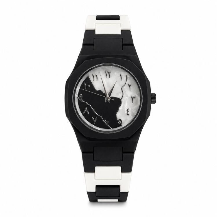 Duo Black Dial Arabic Aura Watch