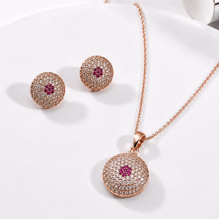 Rose Gold  Jewelry Set