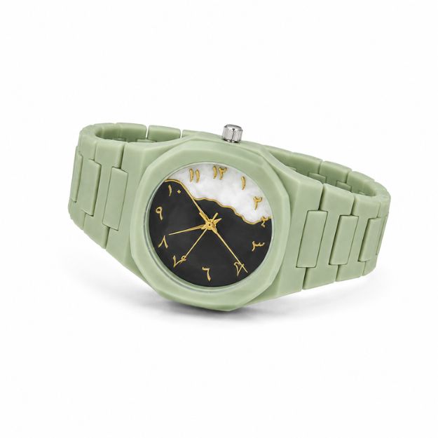 Aura Light Green Female Arabic  Watch