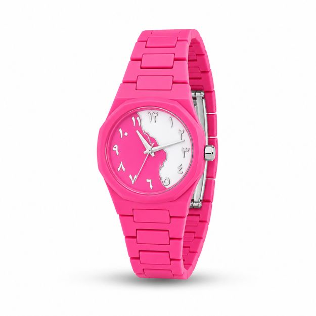 Aura Vibrant Pink Female Arabic  Watch