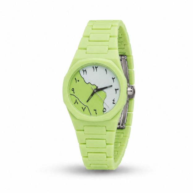 Aura Lime Green Female Arabic  Watch