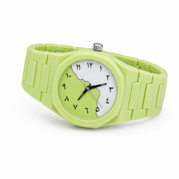 Aura Lime Green Female Arabic  Watch
