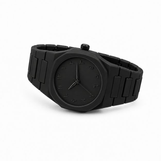 Arabic Aura Couple Watch Set(Full Black)