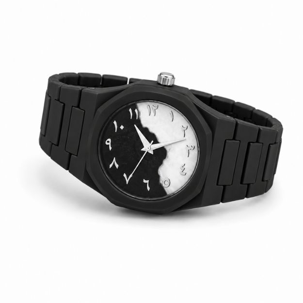 Black & White Arabic  Couple Watch Set(Black)