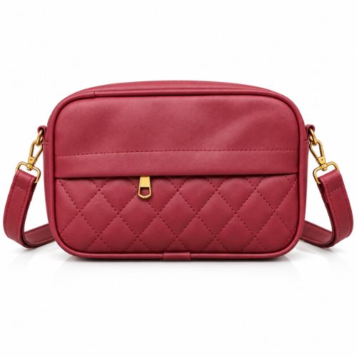 Luna Quilted Crossbody Bag – Rose