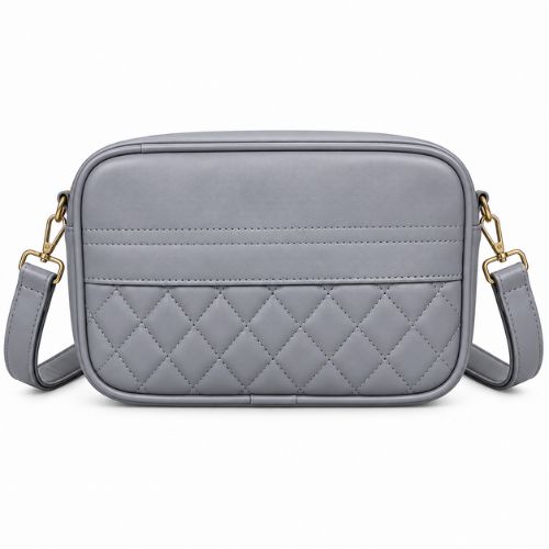 Slate Grey  Quilted Crossbody Bag 