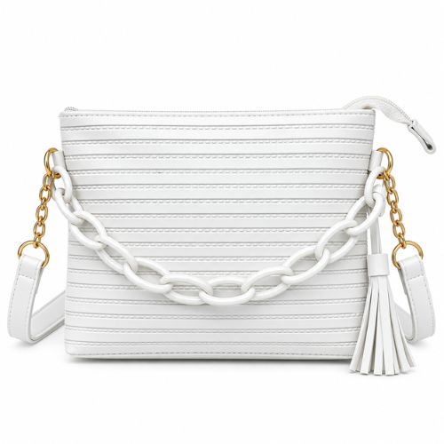 White Luxe Chain Shoulder Bag