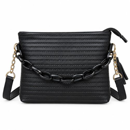 Black Luxe Chain Shoulder Bag