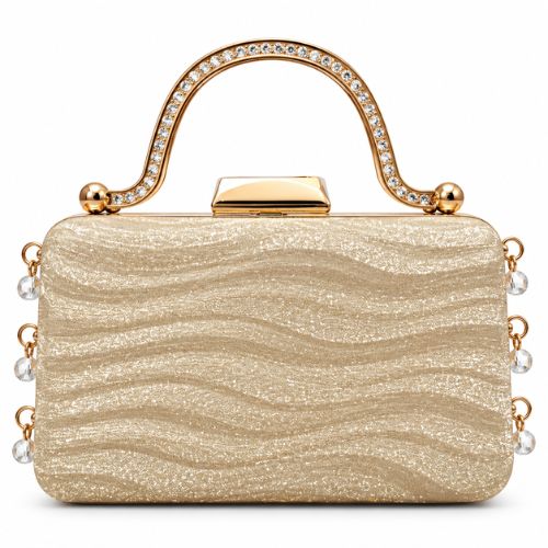Golden Wave Glitter Clutch