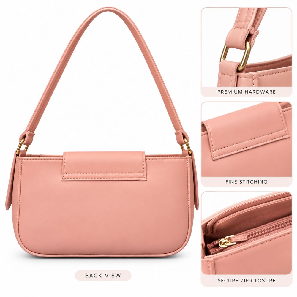 Classic Shoulder Bag – Blush Pink
