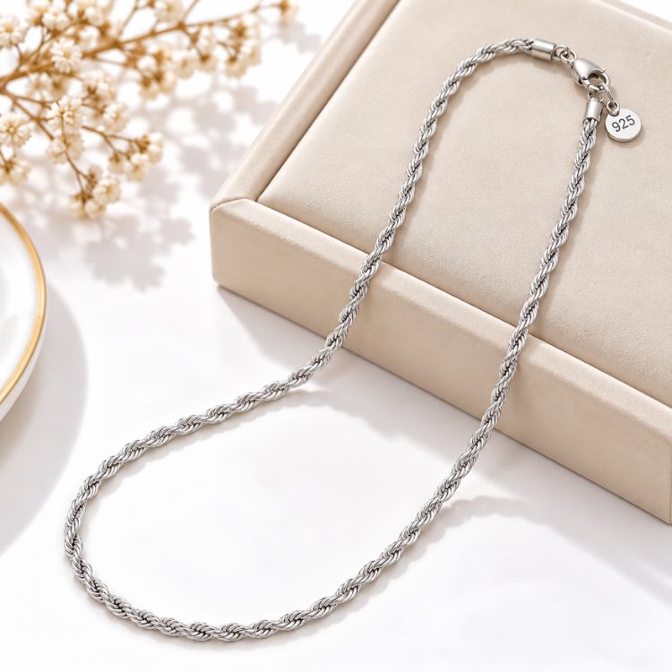 925 Silver Rope Chain – Unisex