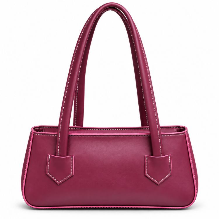 Classic Burgundy Structured Handbag